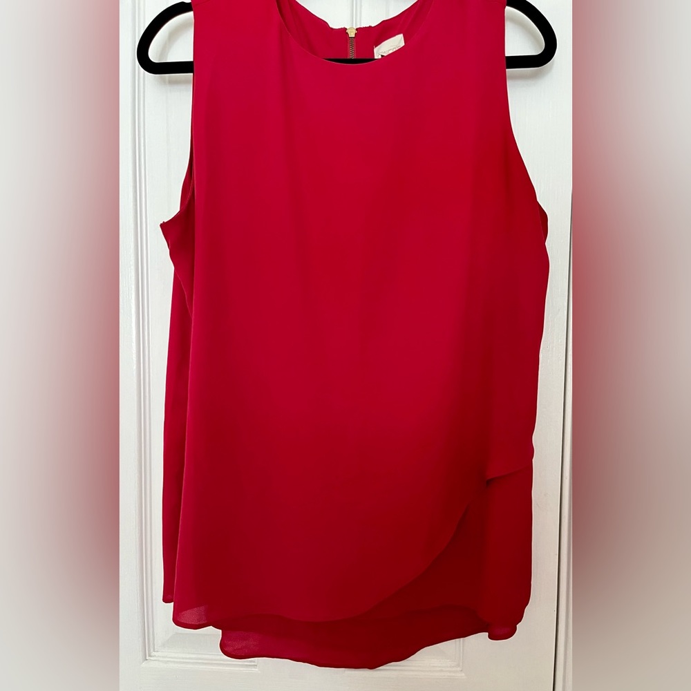 CHICO’S WOMENS BLOUSE, Red, size 2 Chico’s (size 2) equivalent large